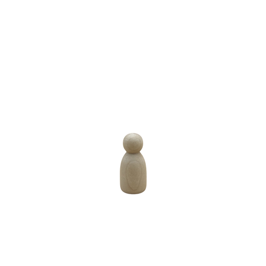 Houten poppetje van 6 cm.
