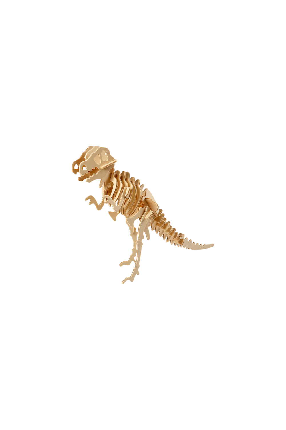 3D puzzel van een dino in hout.